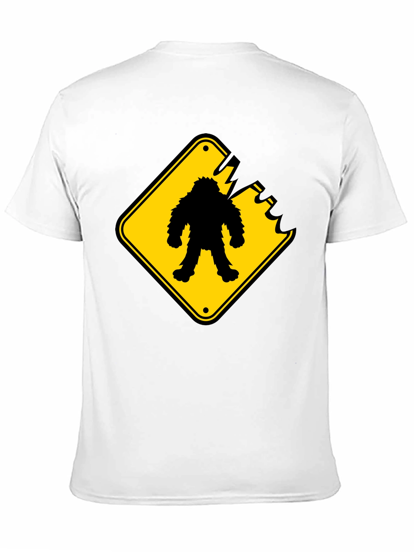 Sasquatch Crossing Black T-Shirt - Novelty Graphic Tee