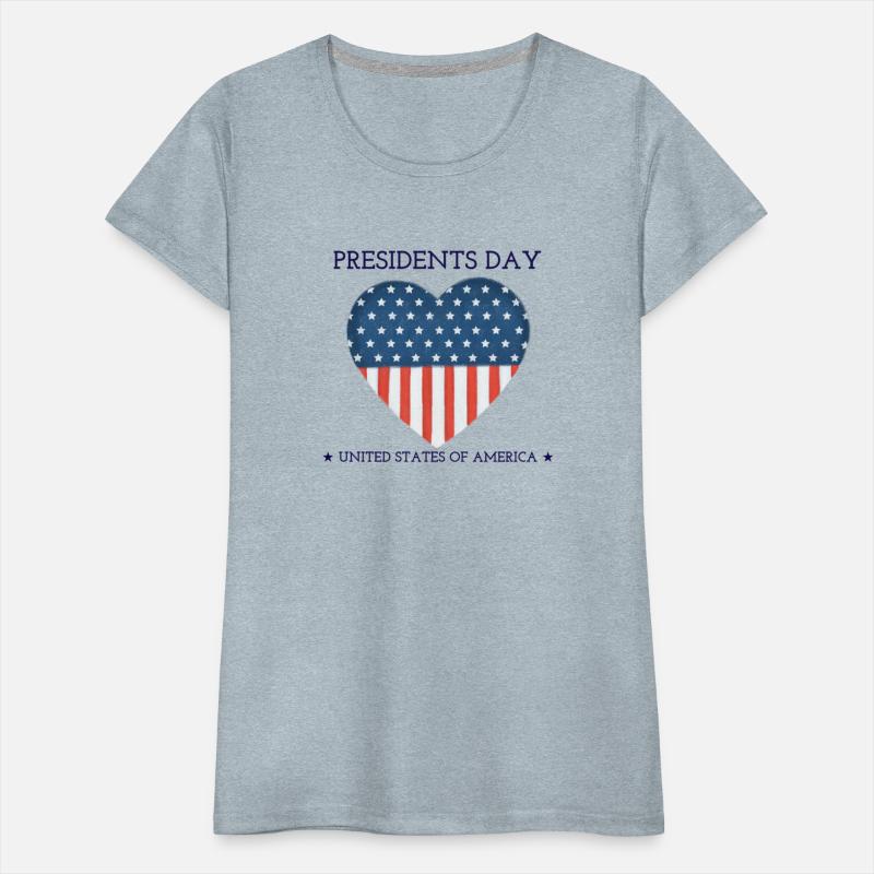 US flag on the background of a heart. Presidents D