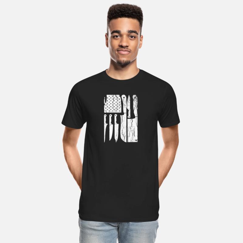 USA Flag Knife Professional Head Chef Gift