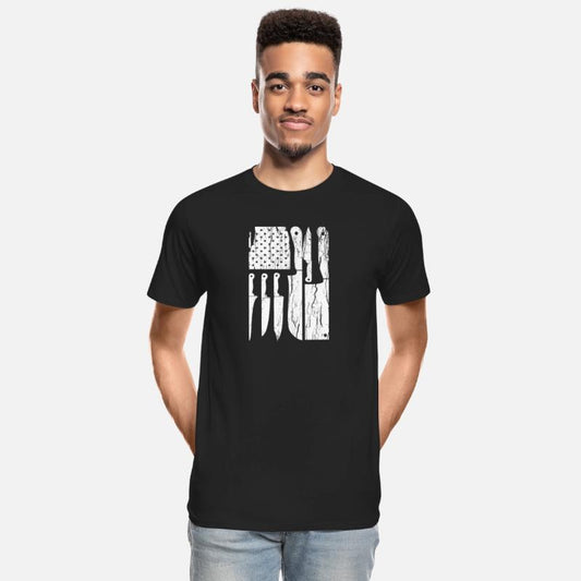 USA Flag Knife Professional Head Chef Gift