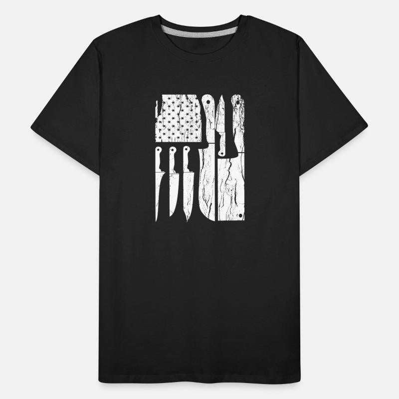 USA Flag Knife Professional Head Chef Gift