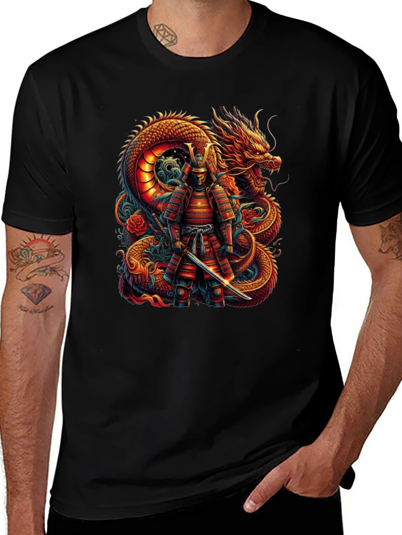 Dragon Samurai Graphic Tee
