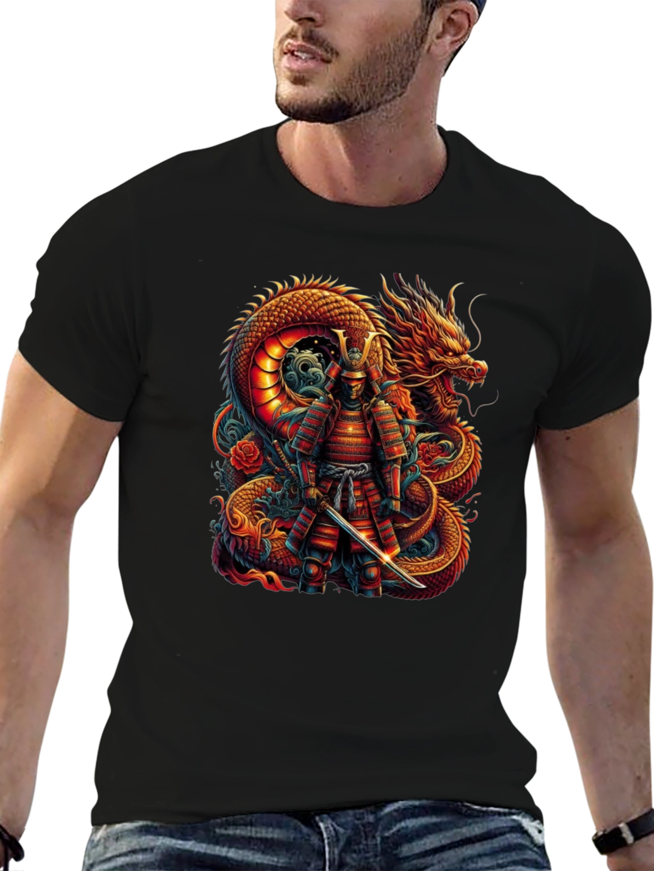 Dragon Samurai Graphic Tee
