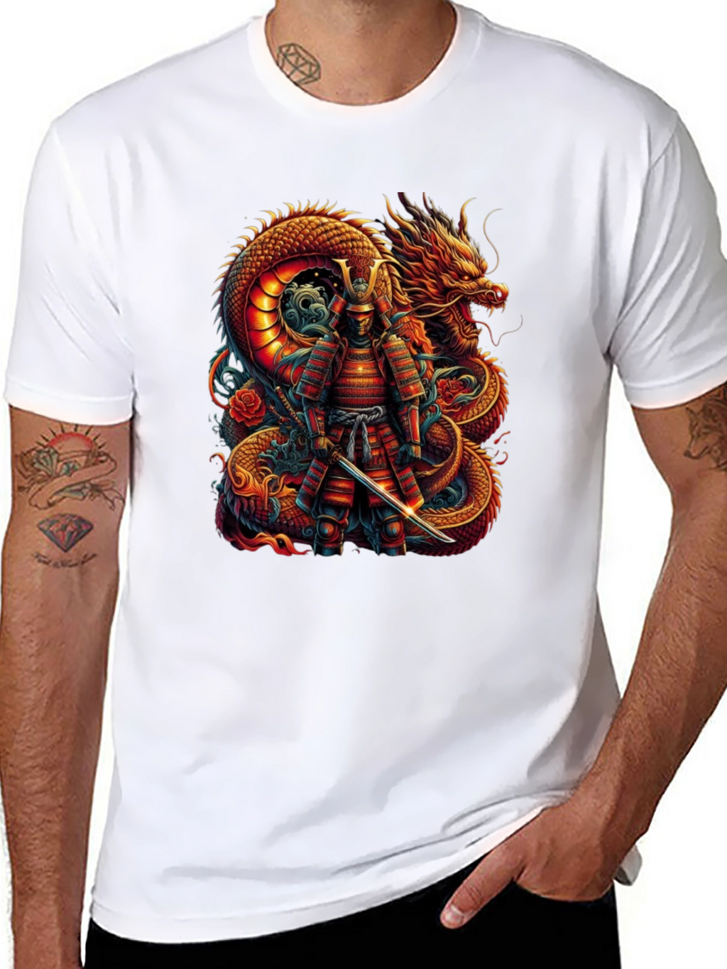 Dragon Samurai Graphic Tee