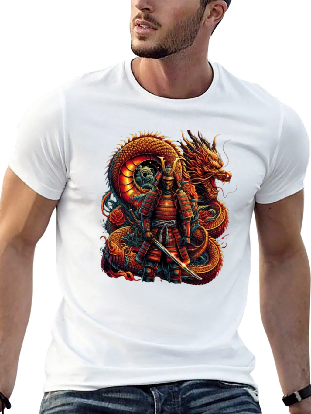 Dragon Samurai Graphic Tee