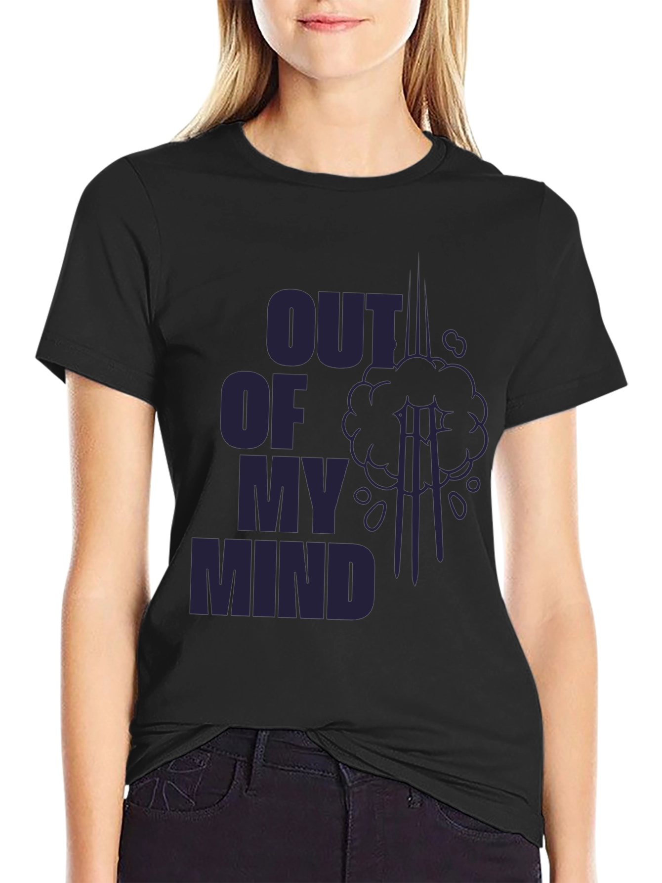 Out of My Mind Graphic T-Shirt - Black