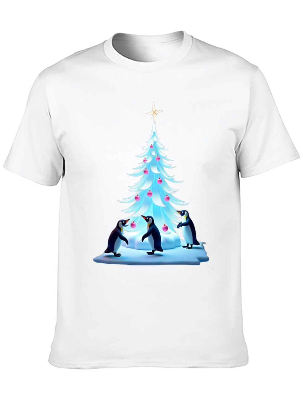 Festive Penguin Christmas Tree T-Shirt