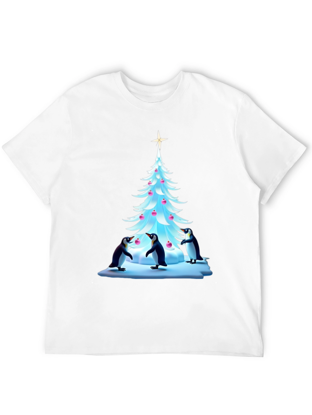 Festive Penguin Christmas Tree T-Shirt
