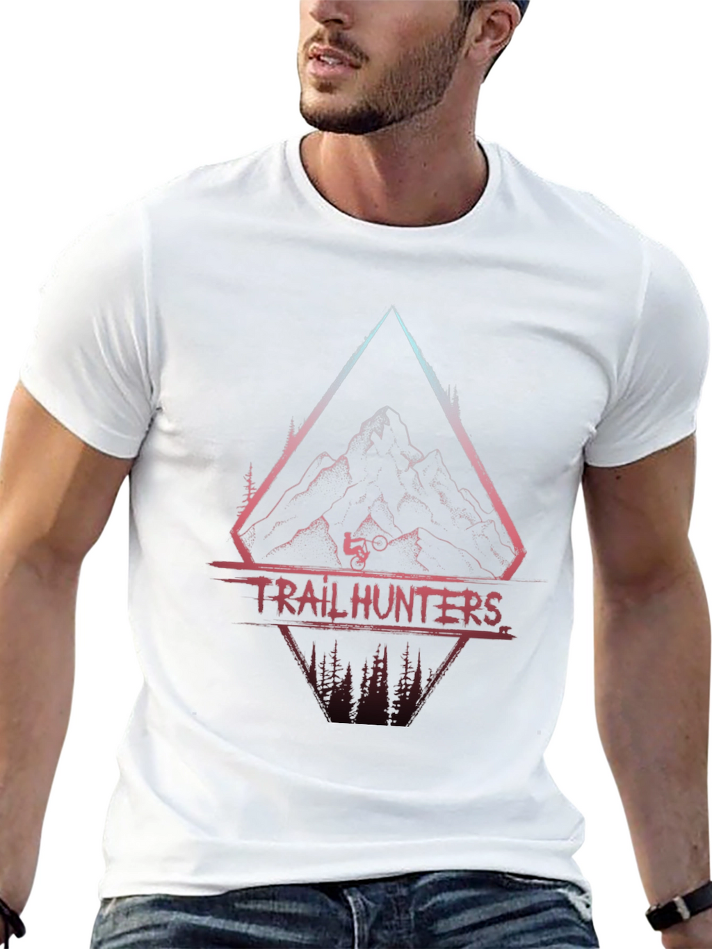 Trail Hunters Graphic Tee - Mountain Bike Adventure