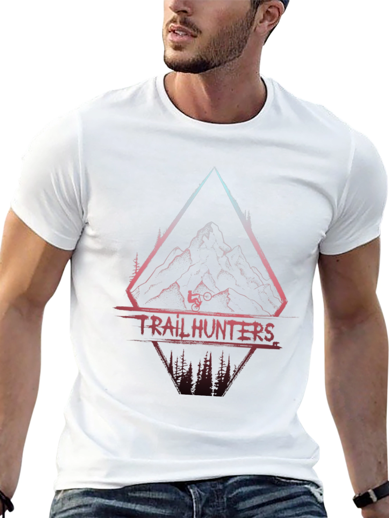 Trail Hunters Graphic Tee - Mountain Bike Adventure