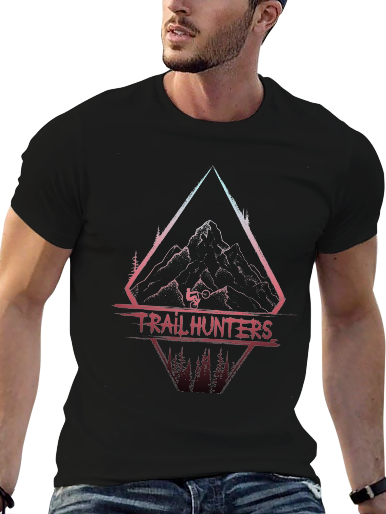 Trail Hunters Graphic Tee - Mountain Bike Adventure