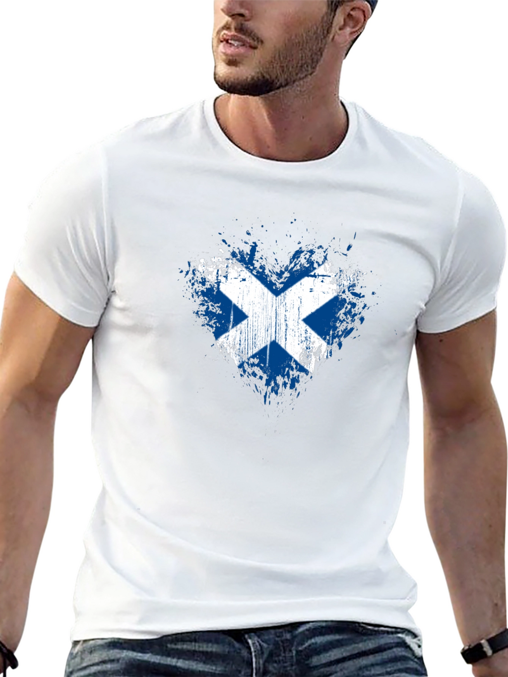 Scottish Flag Heart T-Shirt