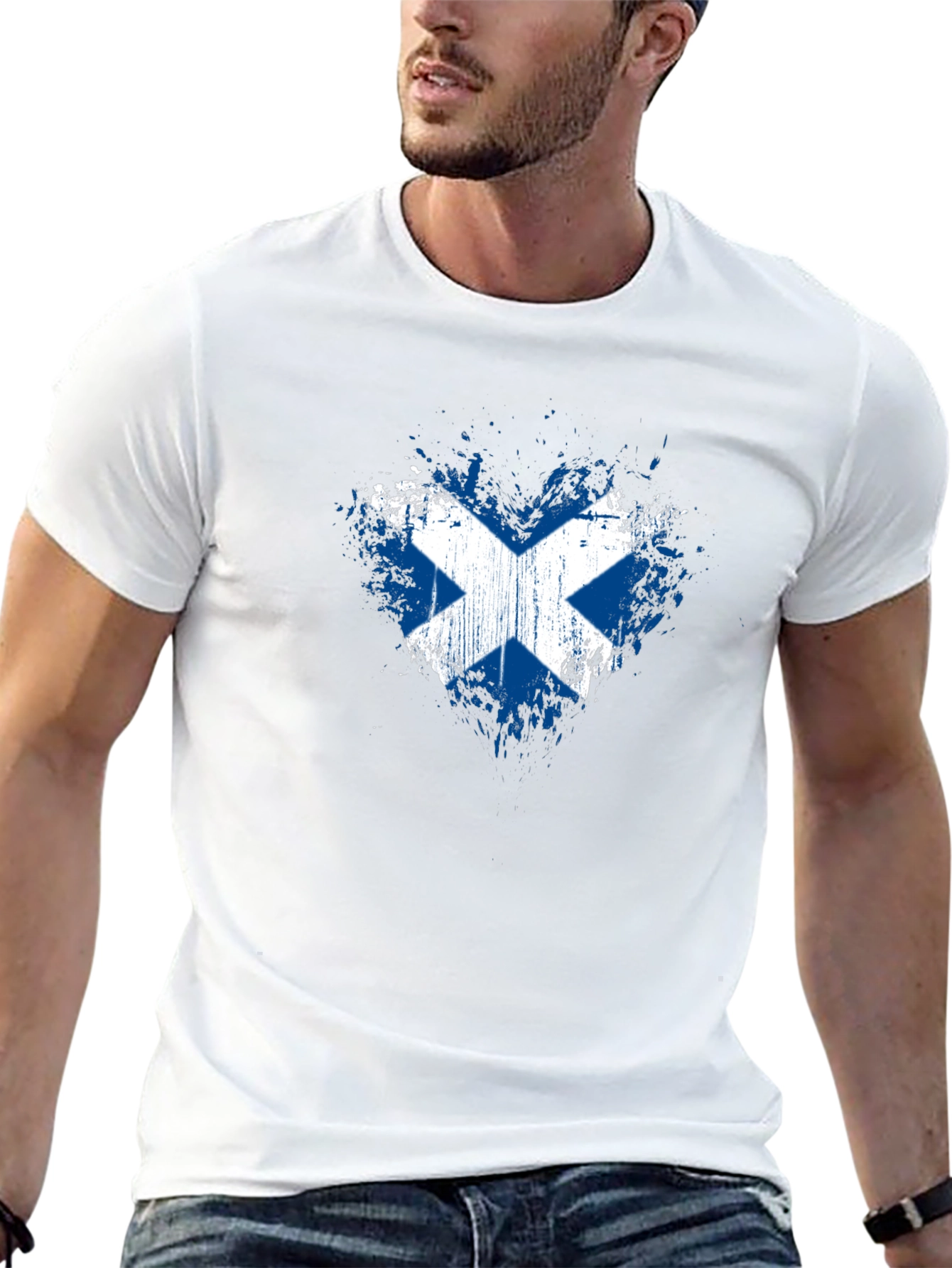 Scottish Flag Heart T-Shirt
