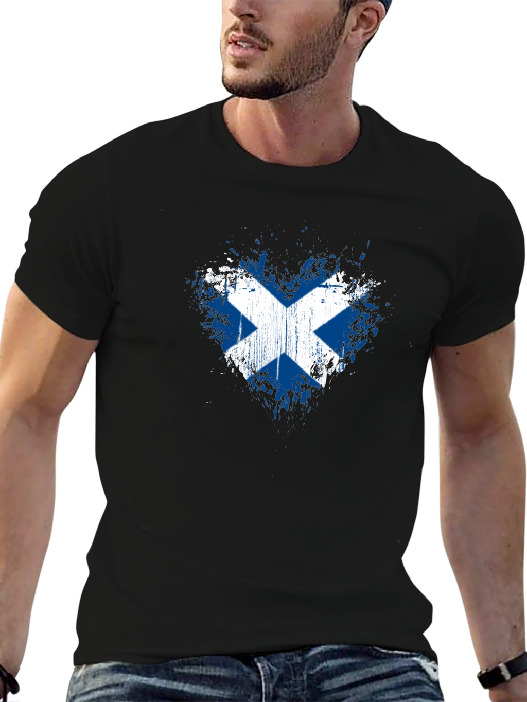 Scottish Flag Heart T-Shirt