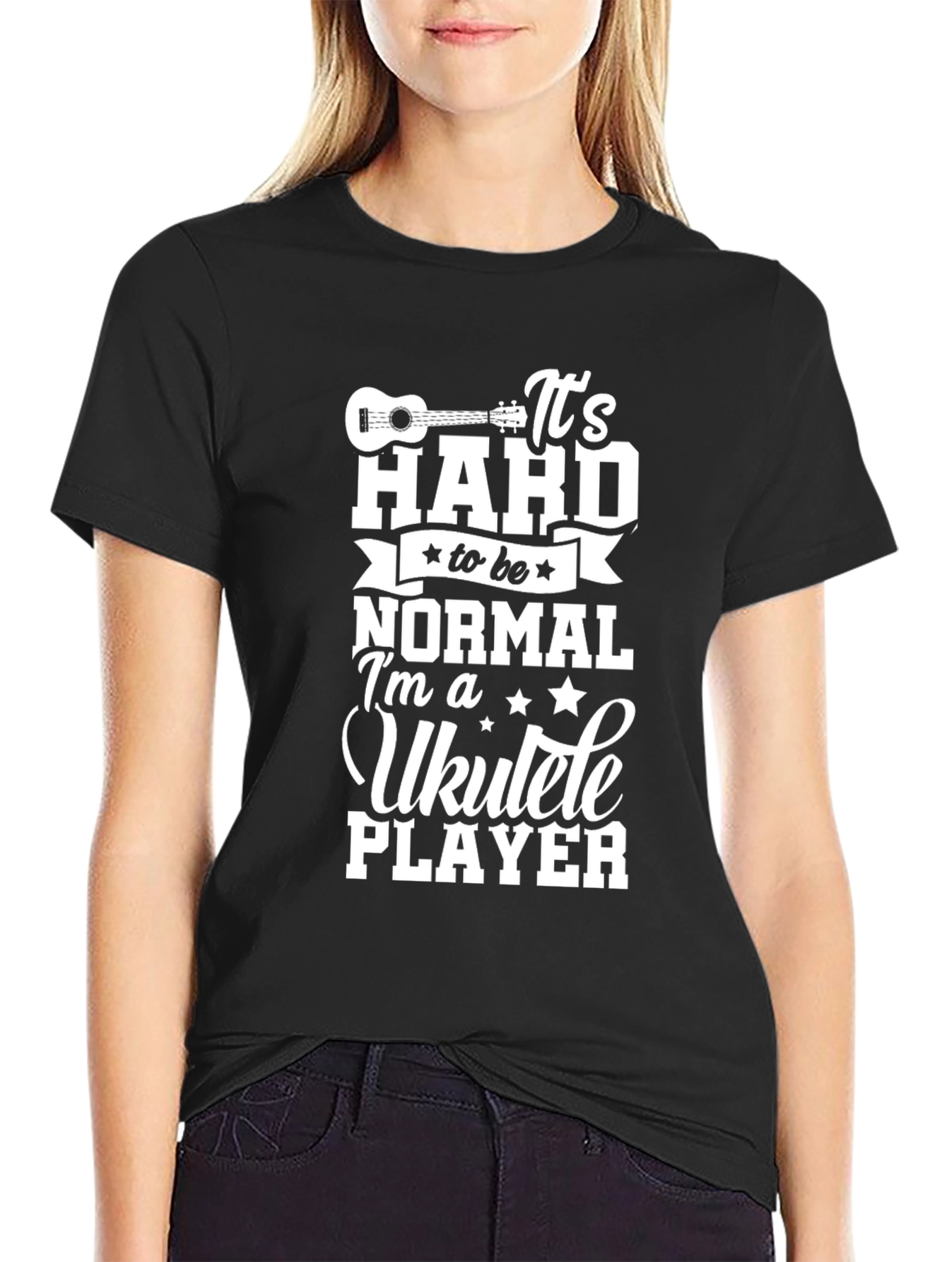 Ukulele Player T-Shirt - Hard to be Normal