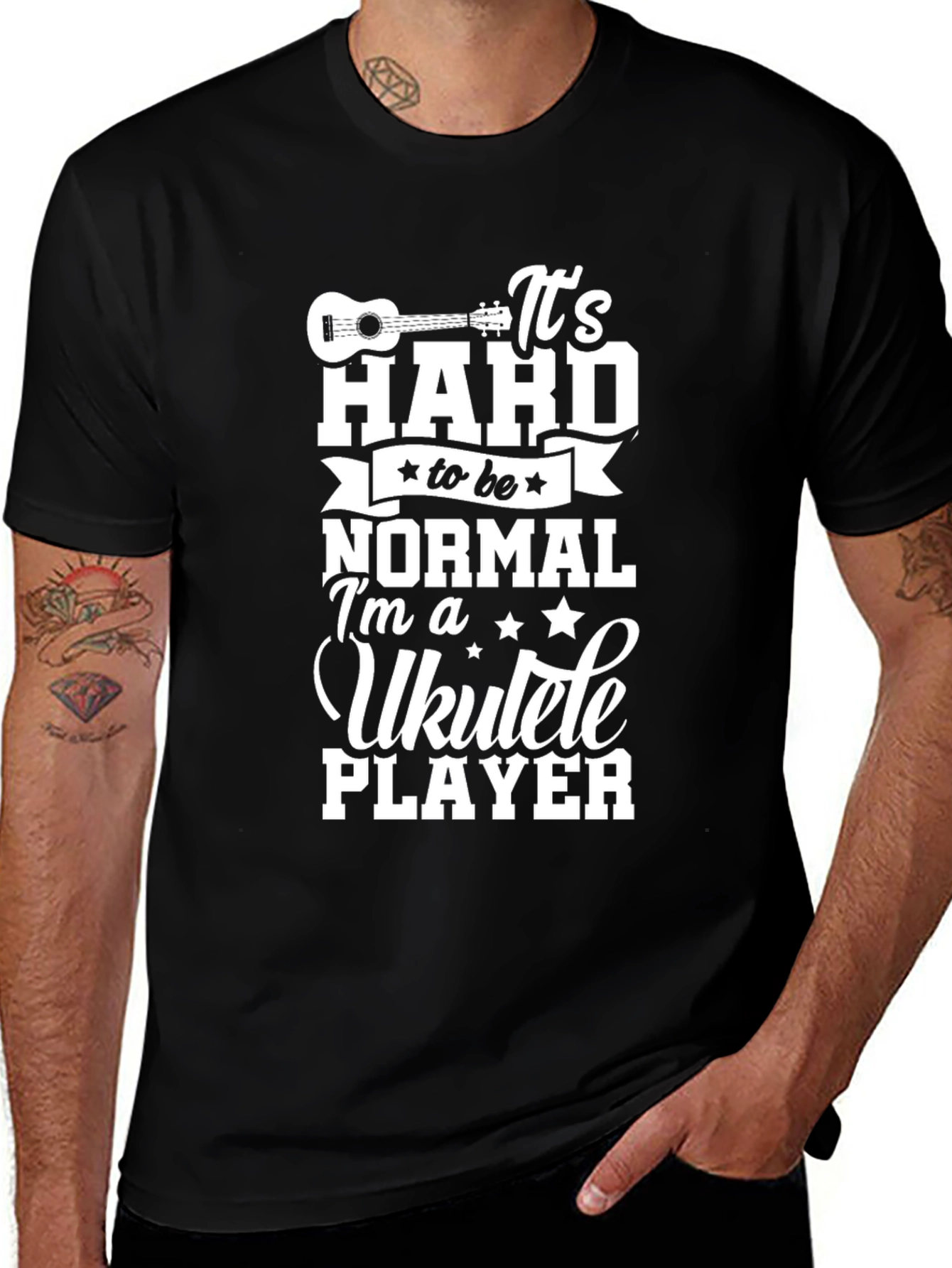 Ukulele Player T-Shirt - Hard to be Normal