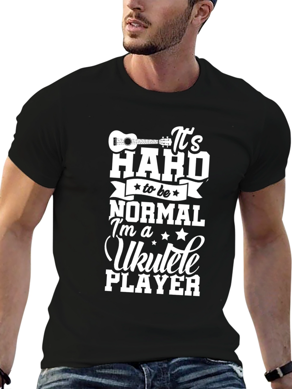 Ukulele Player T-Shirt - Hard to be Normal