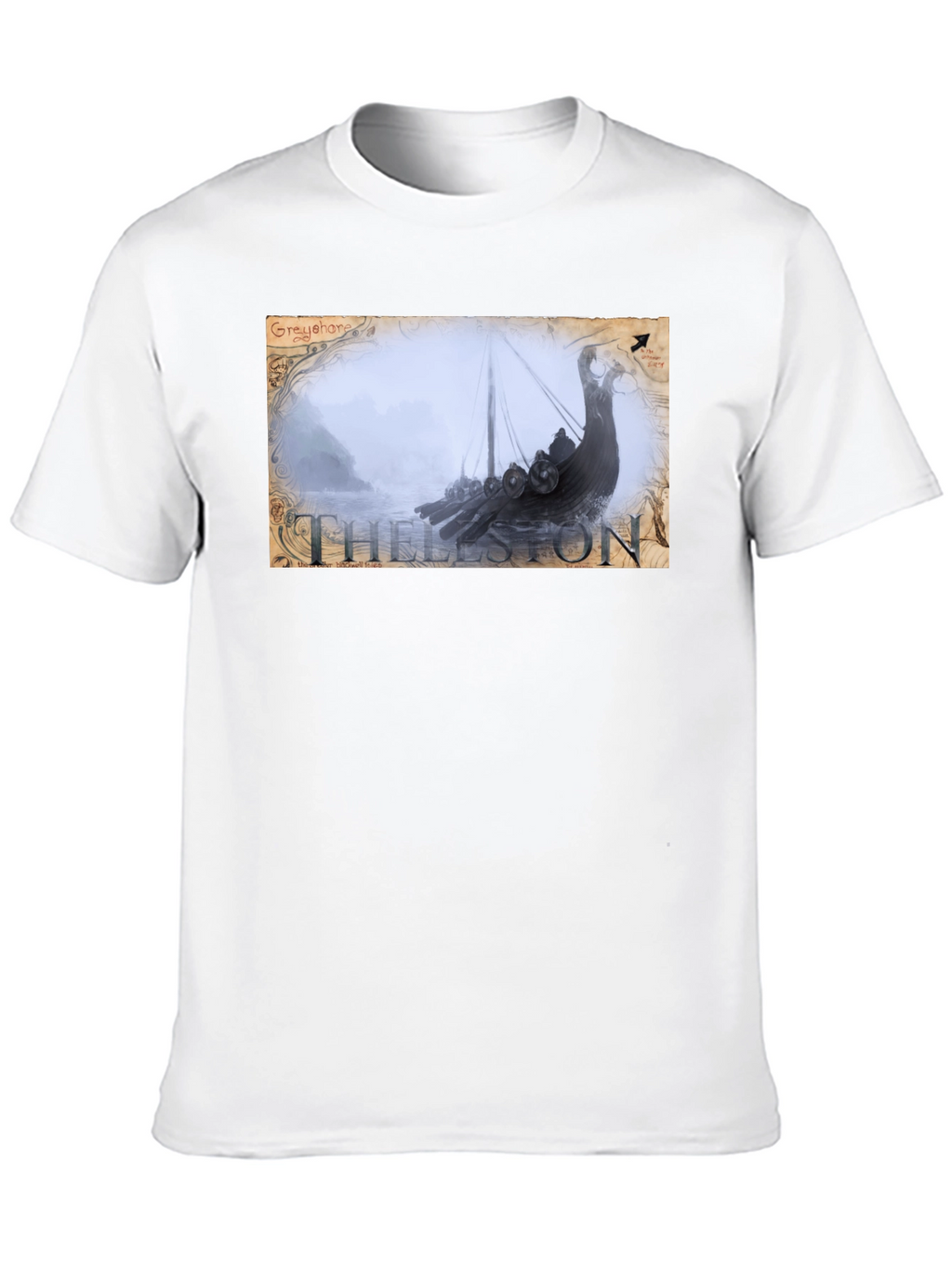 Thelston Viking Ship Black T-Shirt