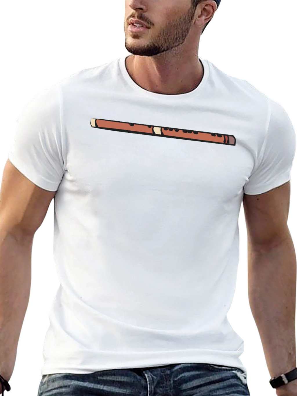 Musical Flute T-Shirt - Black