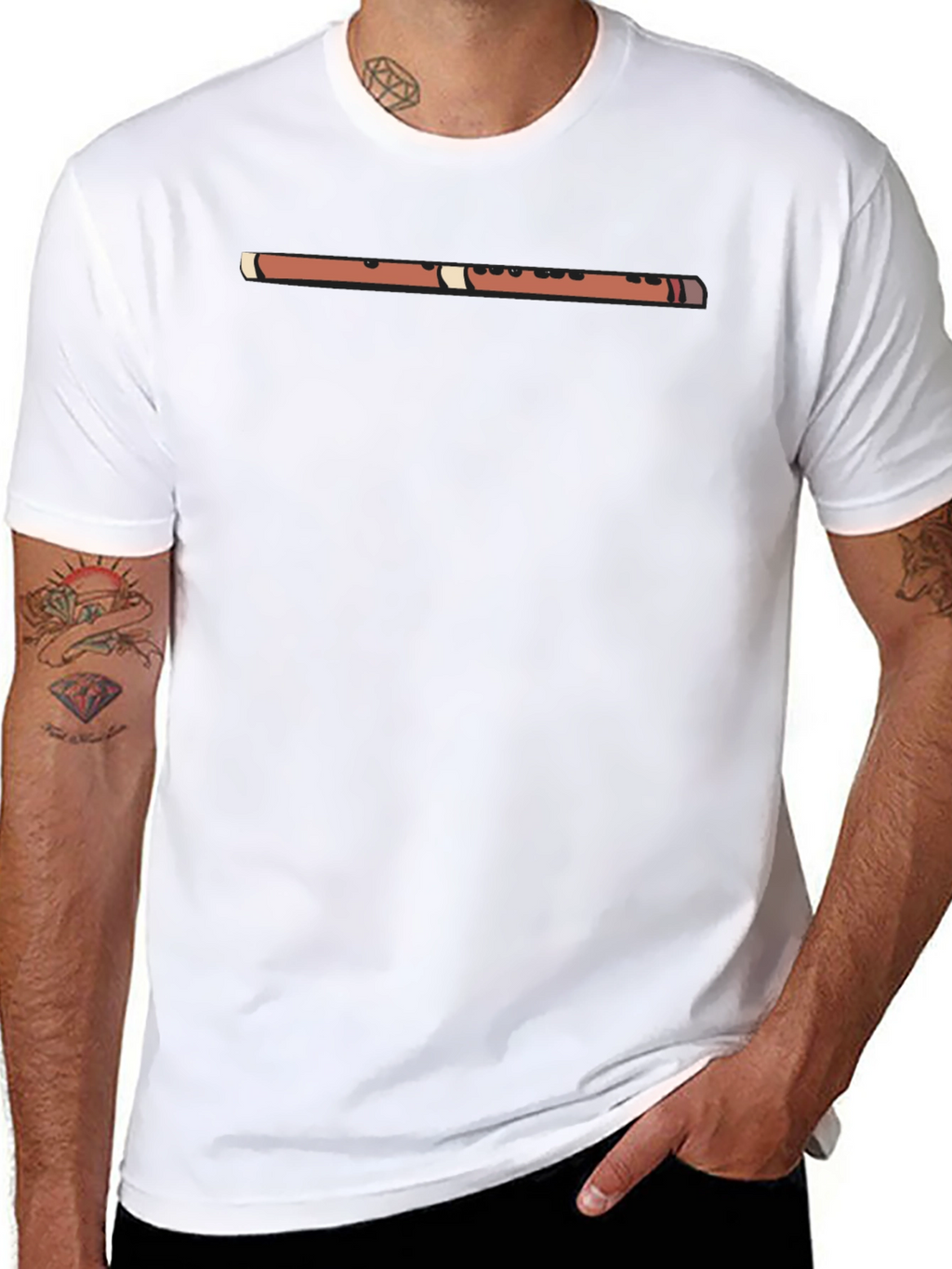 Musical Flute T-Shirt - Black