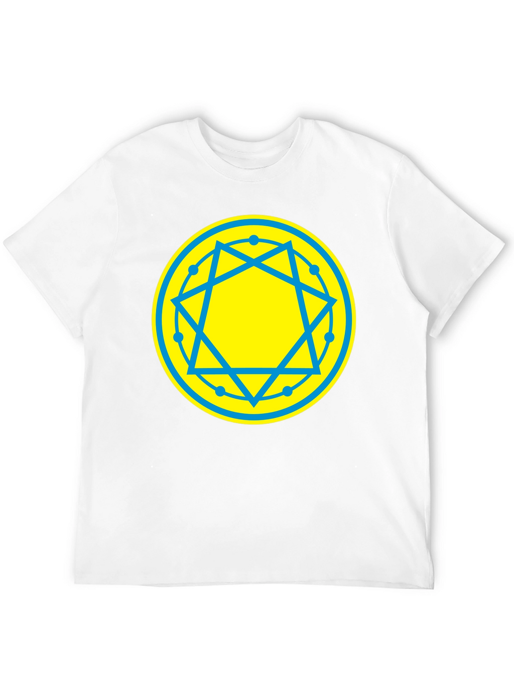 Geometric Symbol Tee - Black Cotton Blend T-Shirt