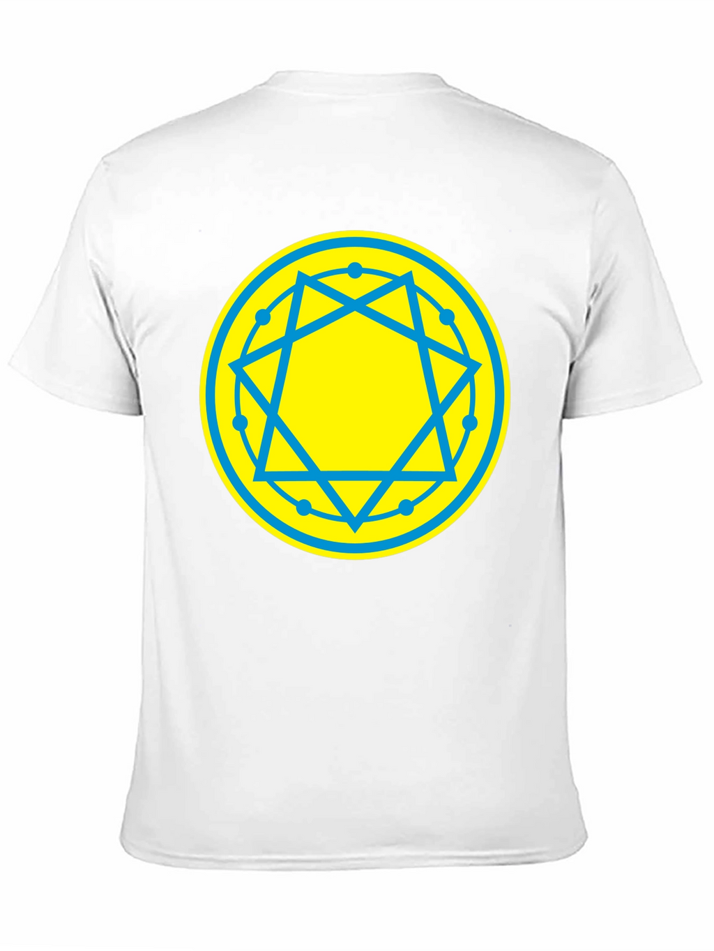 Geometric Symbol Tee - Black Cotton Blend T-Shirt