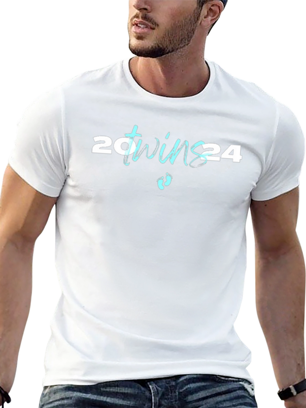 Twins 2024 T-Shirt New Baby Twins Announcement Tee