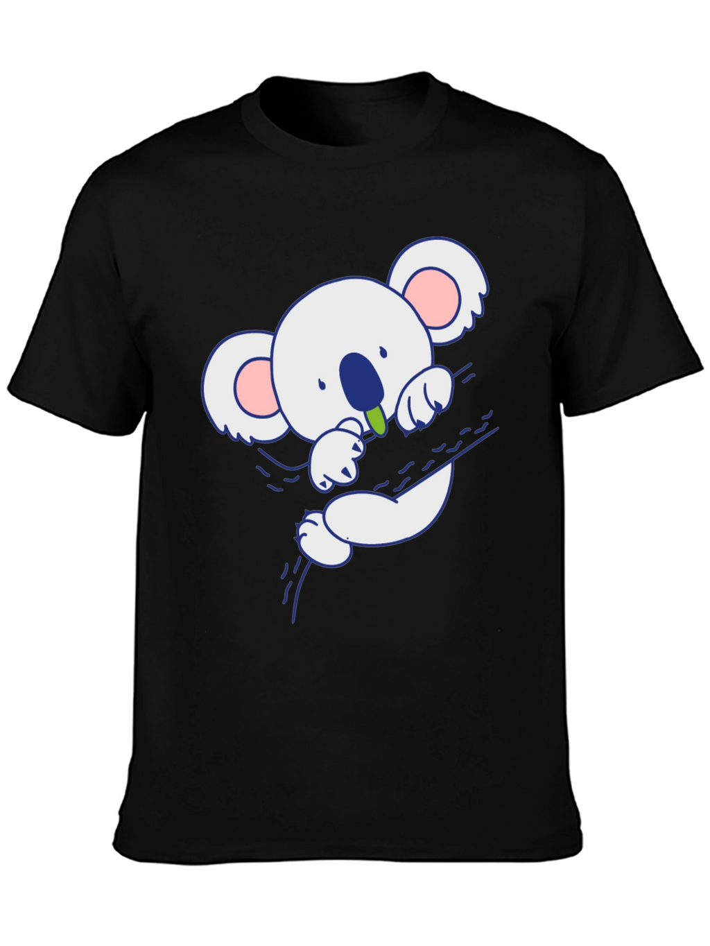 Cute Koala Bear Graphic T-Shirt - Black