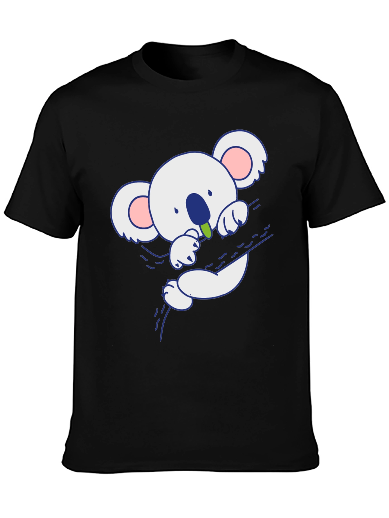 Cute Koala Bear Graphic T-Shirt - Black