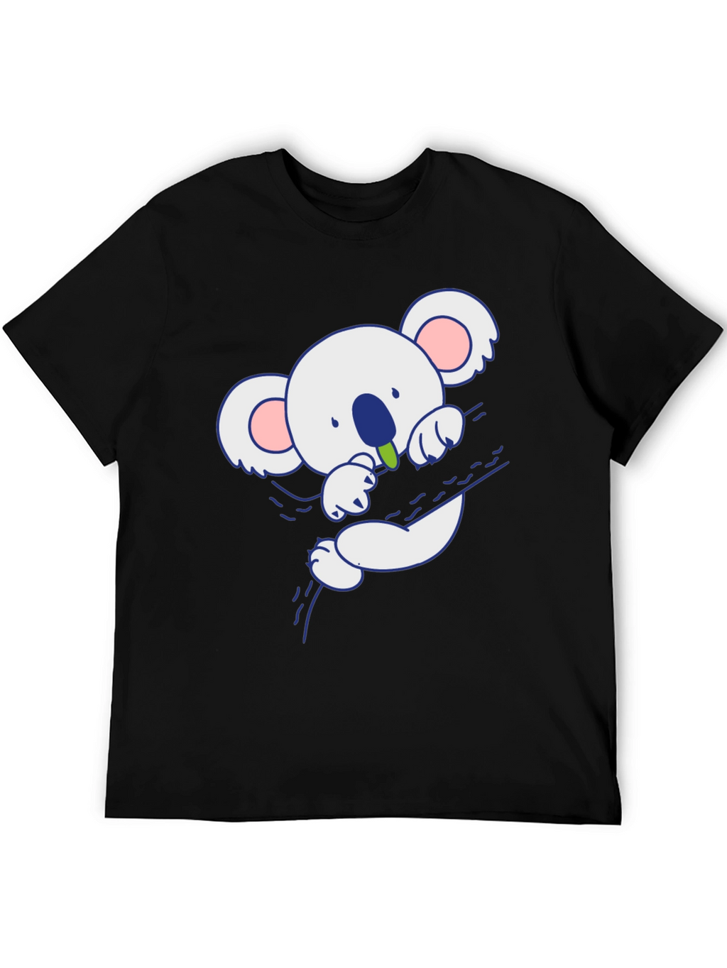 Cute Koala Bear Graphic T-Shirt - Black
