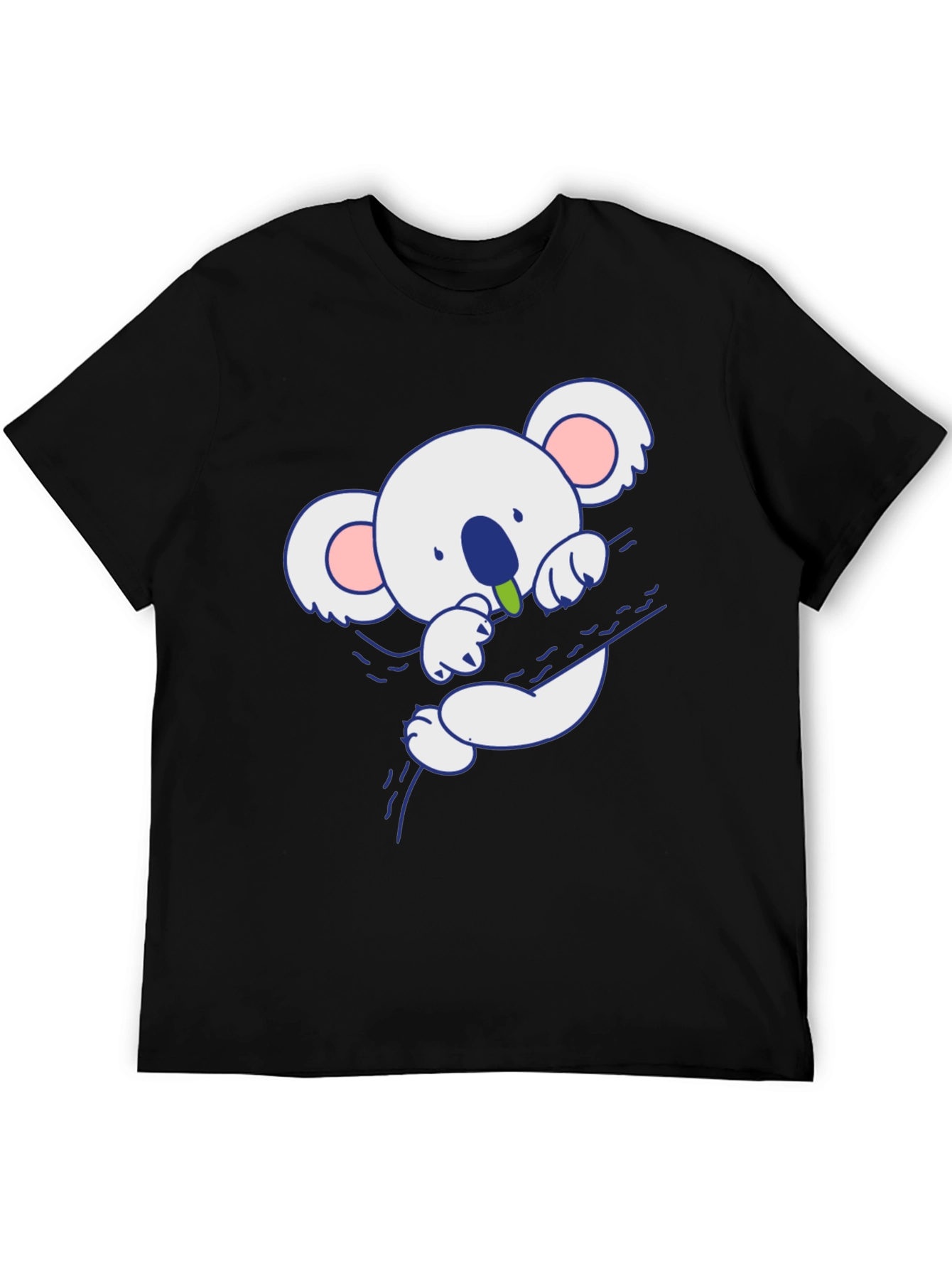 Cute Koala Bear Graphic T-Shirt - Black