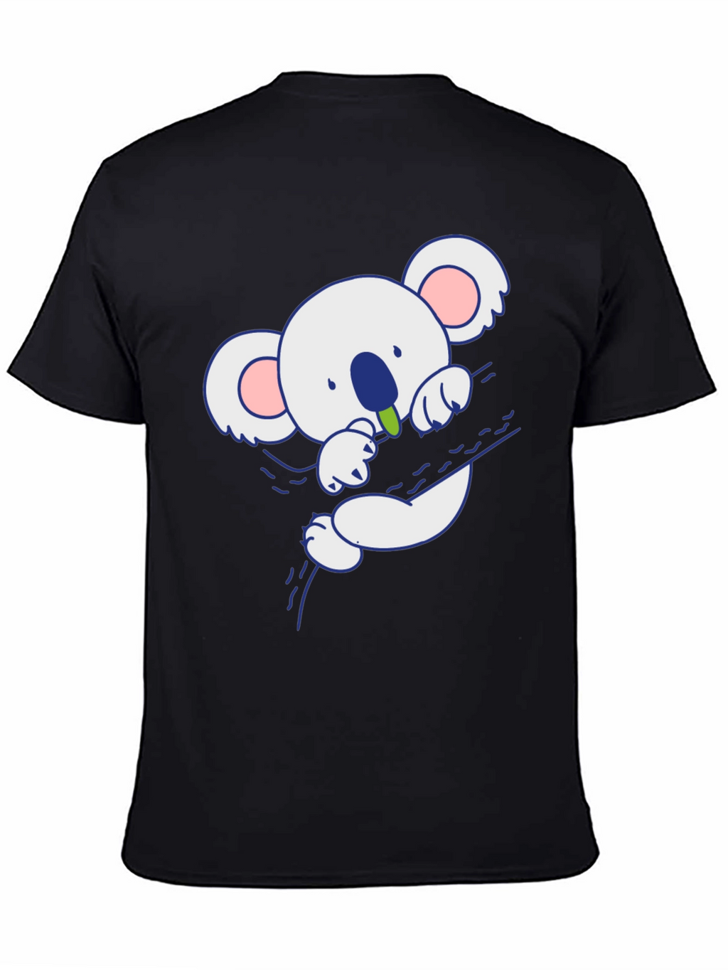 Cute Koala Bear Graphic T-Shirt - Black