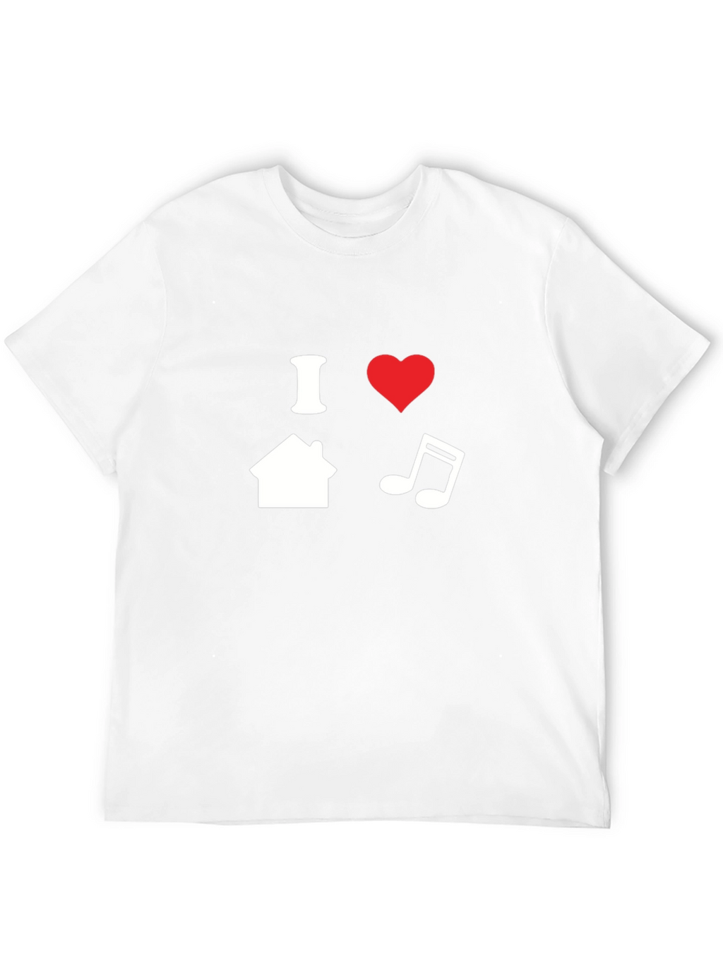I Love House Music T-Shirt - Black Graphic Tee