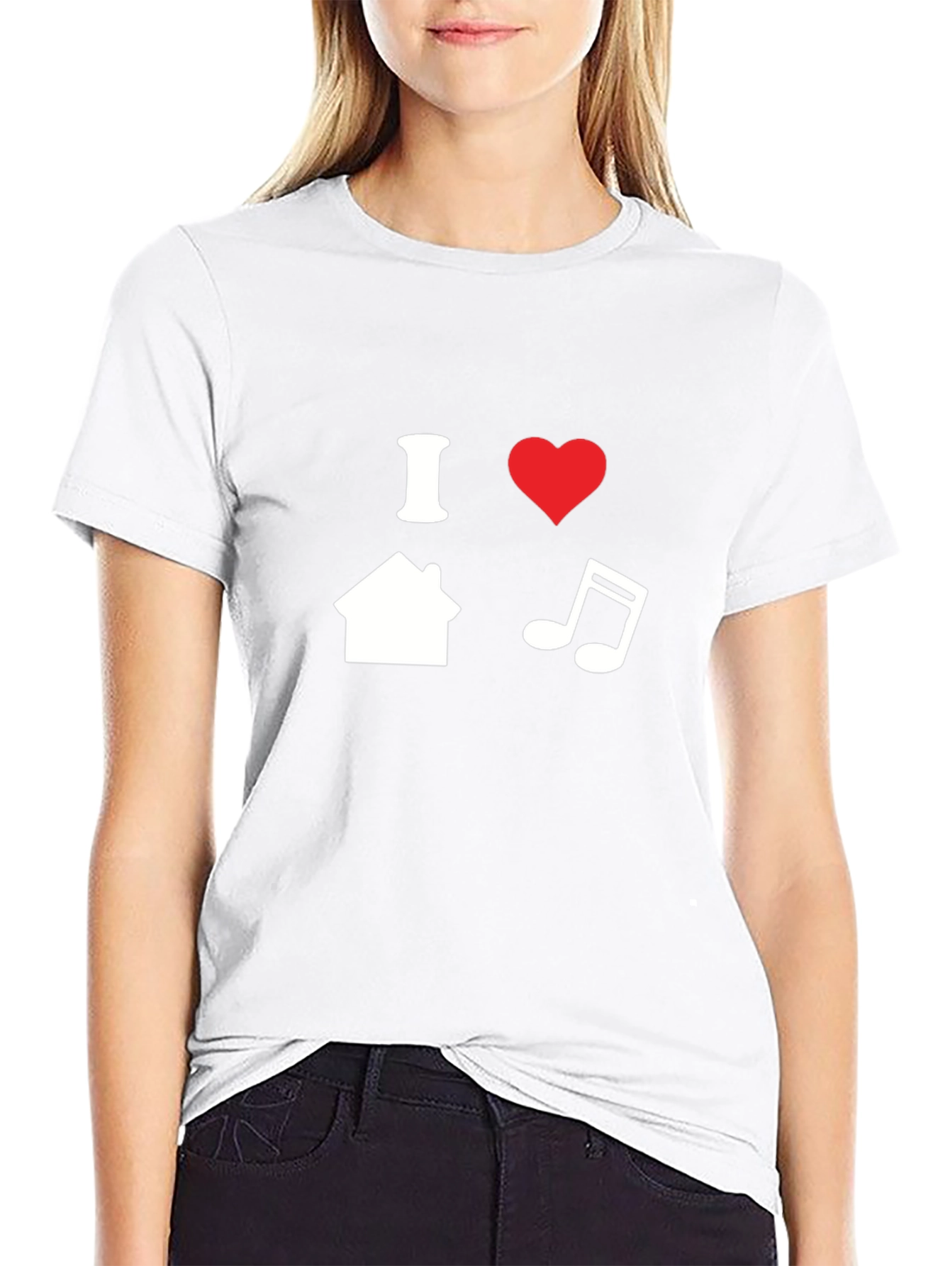 I Love House Music T-Shirt - Black Graphic Tee