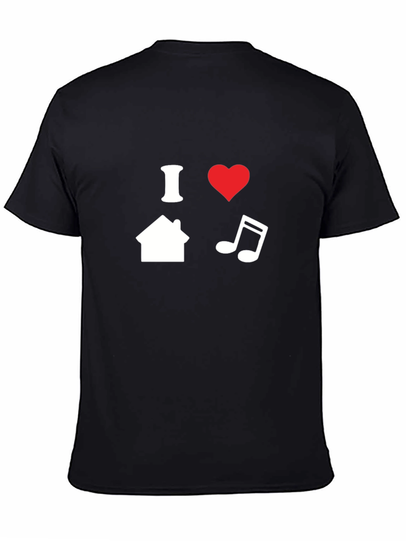I Love House Music T-Shirt - Black Graphic Tee