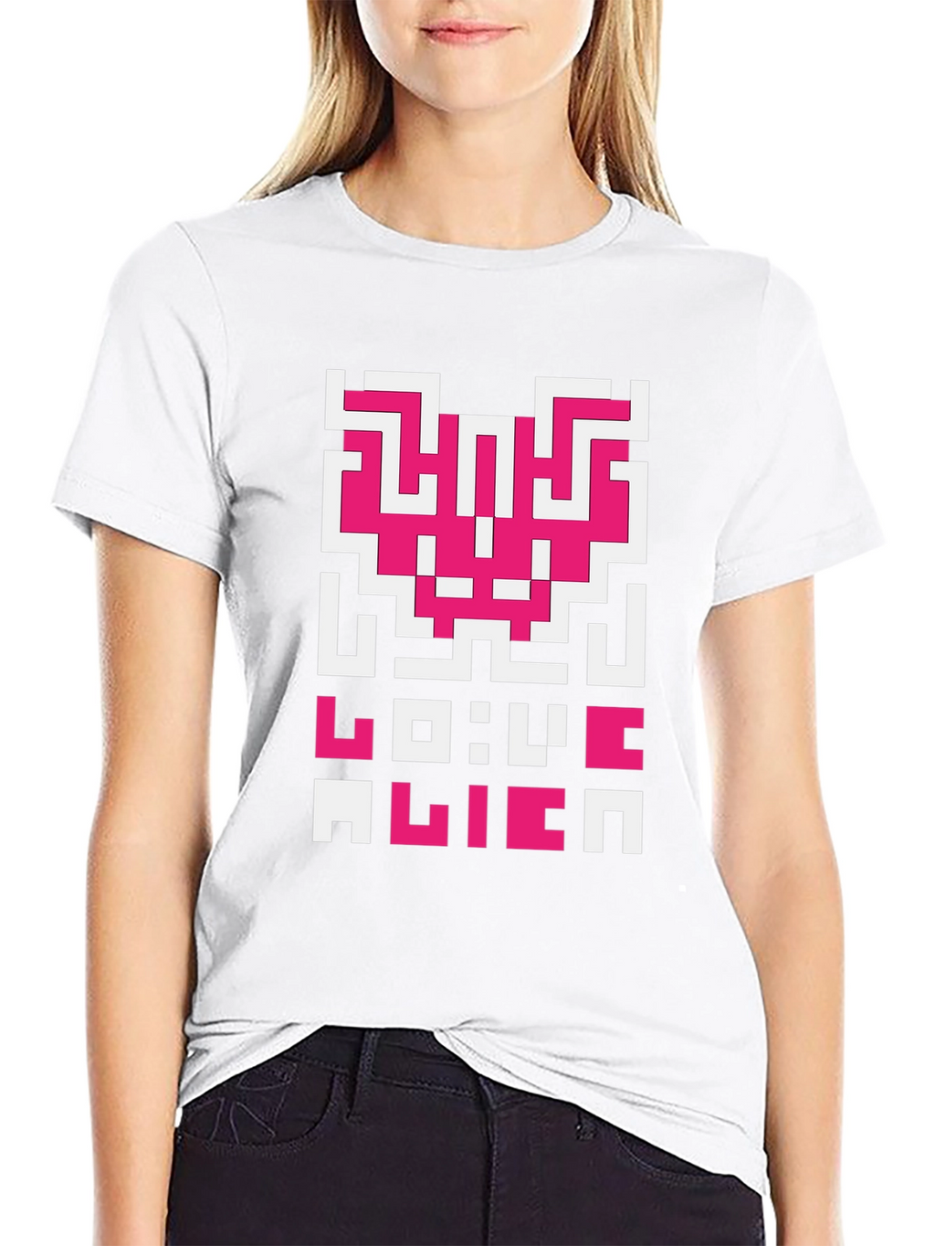 Love Alien Retro Graphic T-Shirt