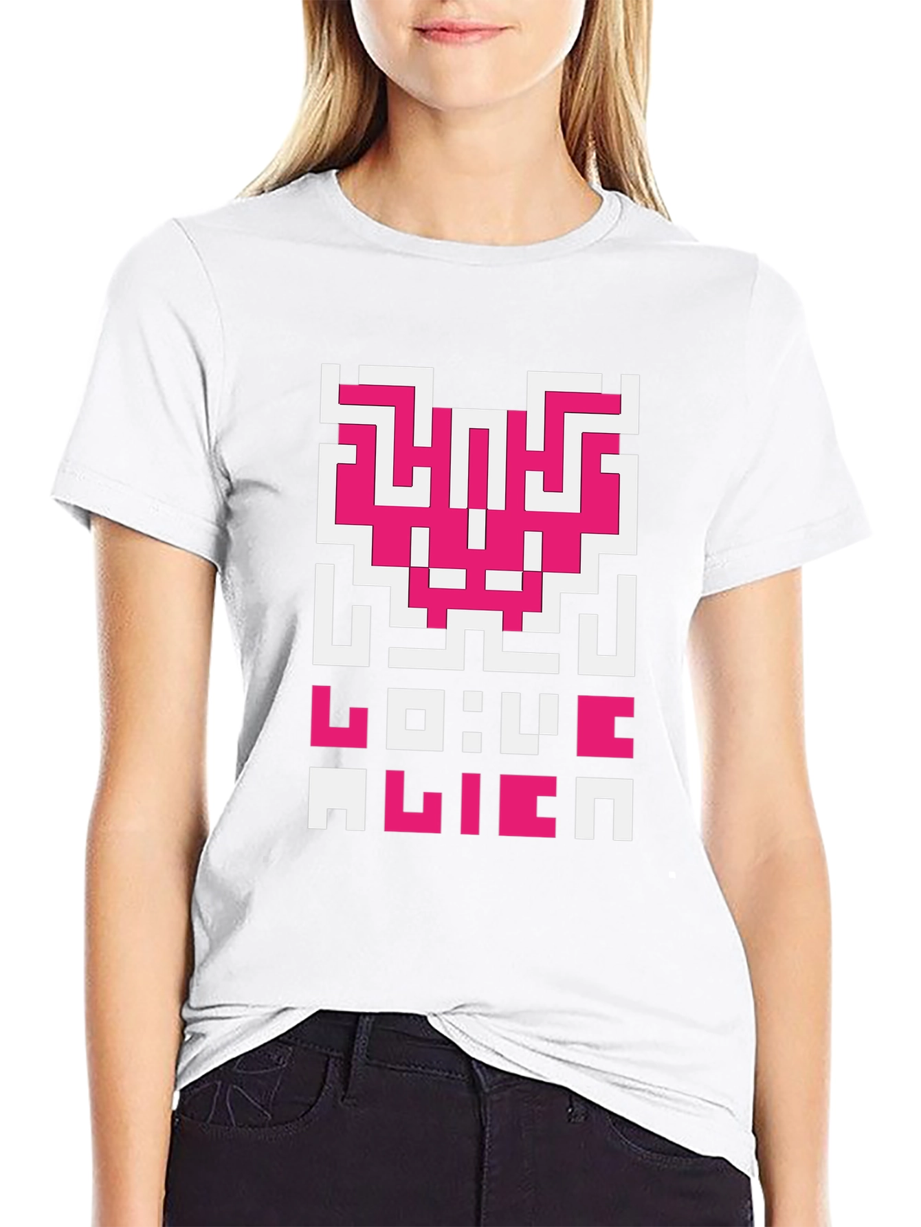 Love Alien Retro Graphic T-Shirt
