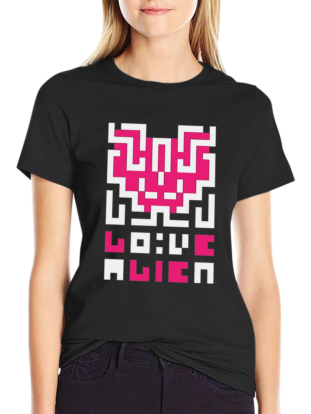 Love Alien Retro Graphic T-Shirt