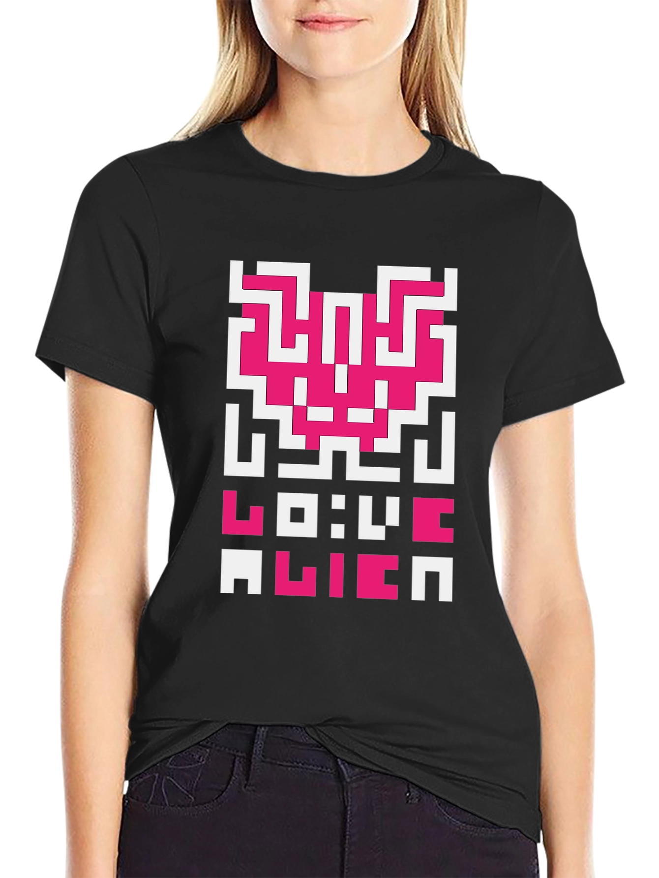Love Alien Retro Graphic T-Shirt