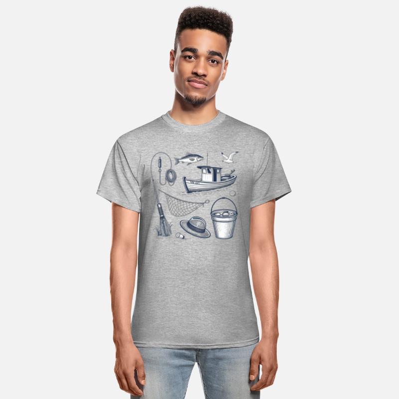 Vector illustration, nautical fishing, black,white