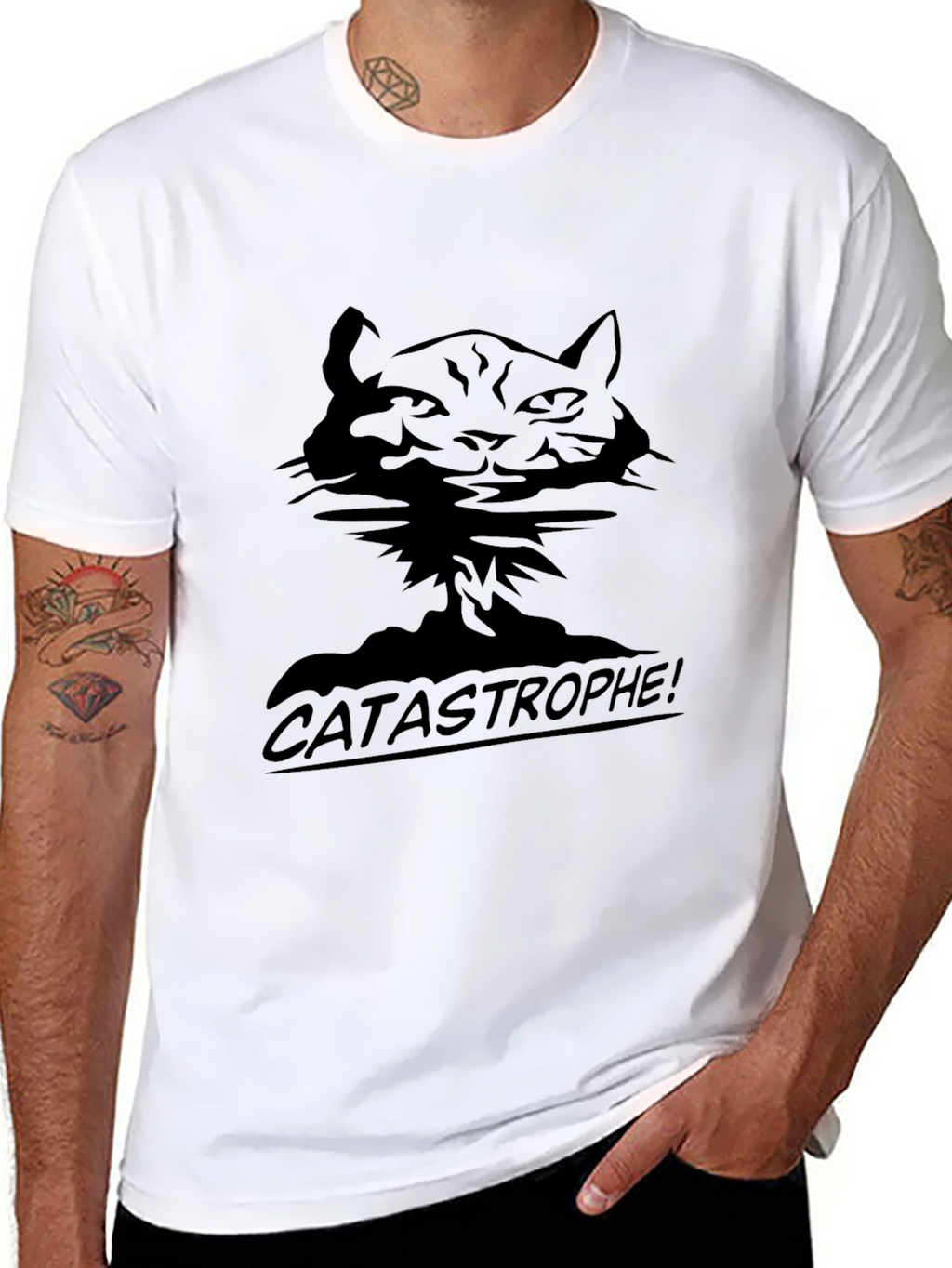 Catastrophe Cat Black T-Shirt