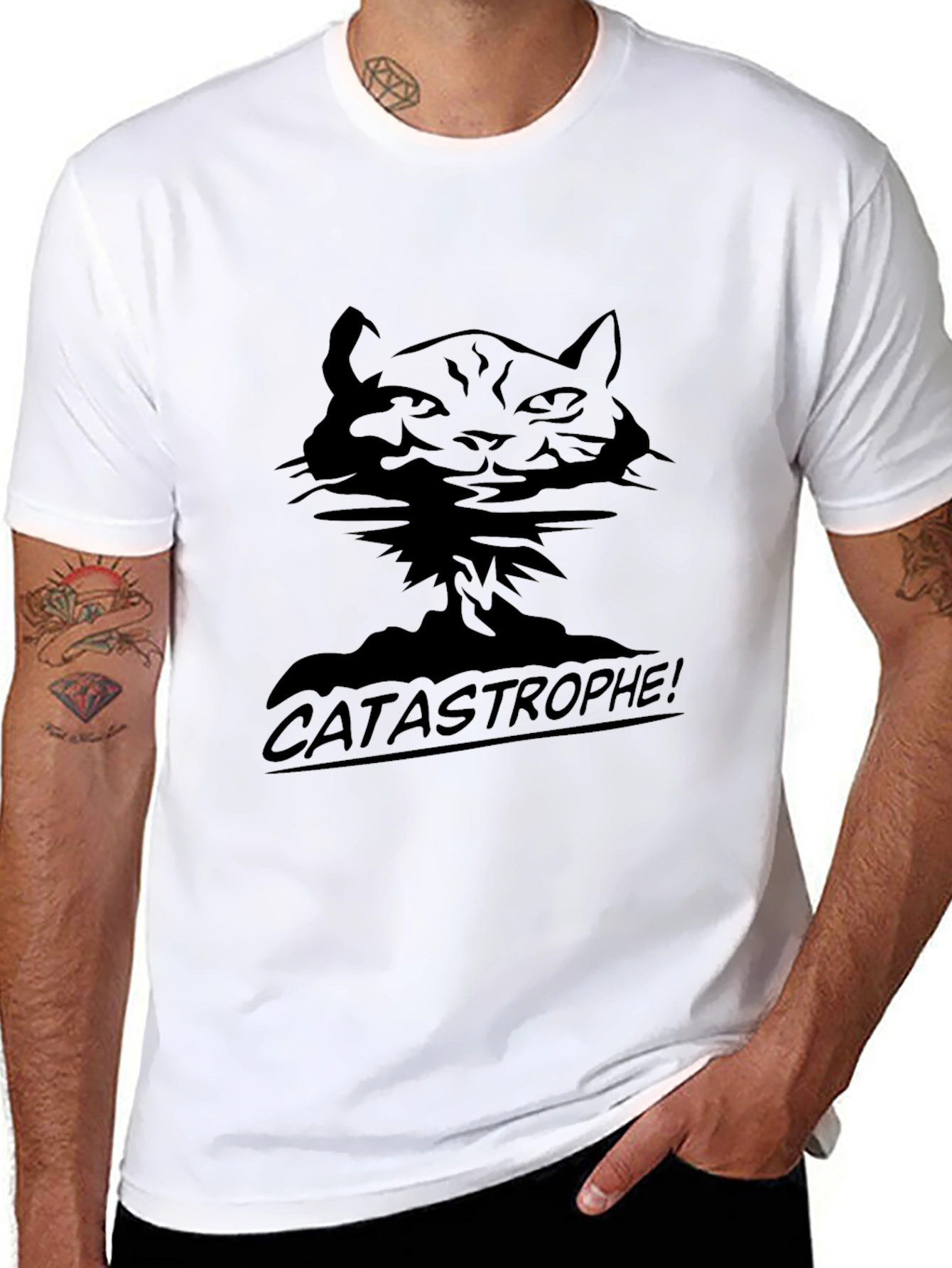 Catastrophe Cat Black T-Shirt