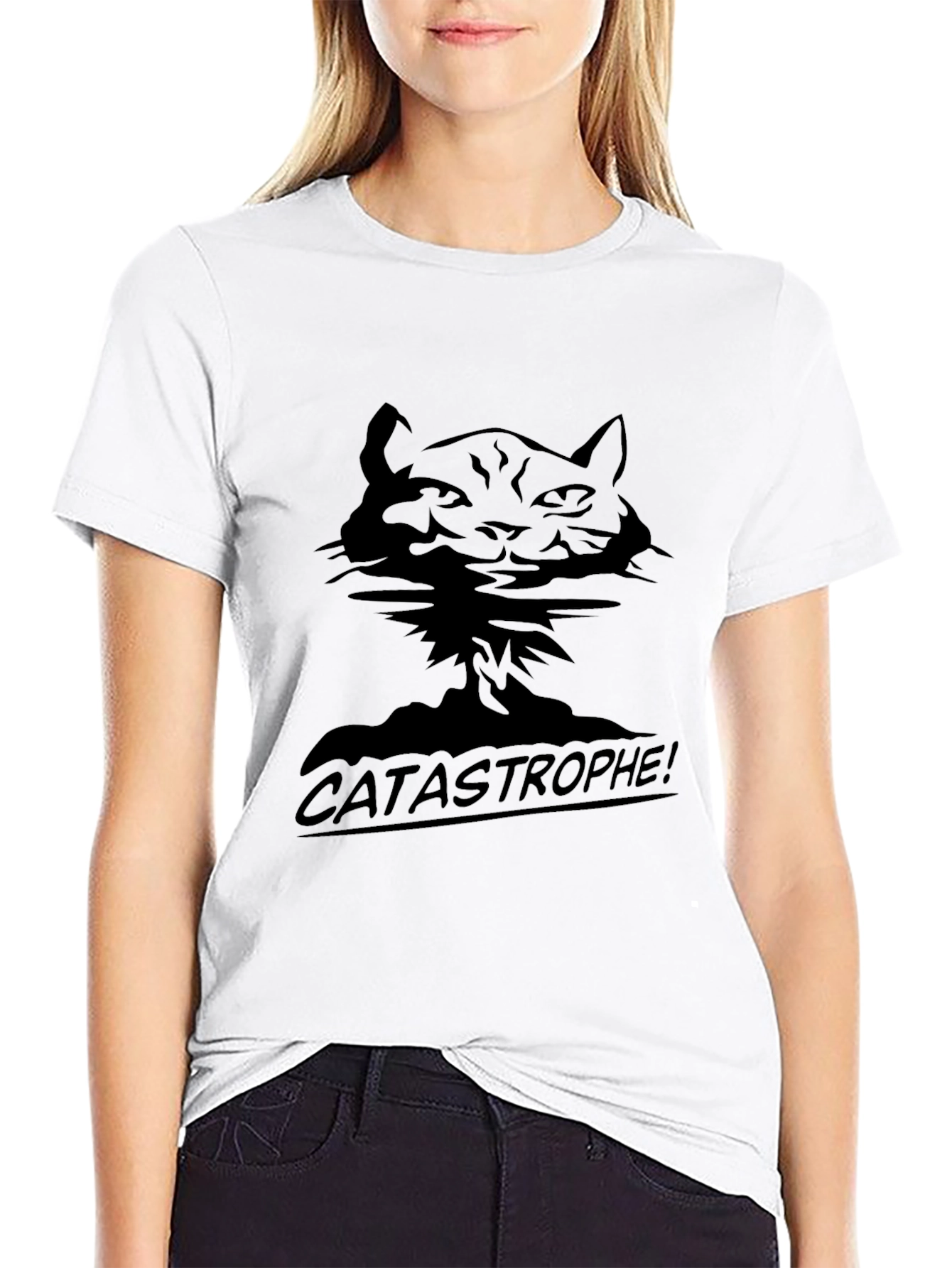 Catastrophe Cat Black T-Shirt