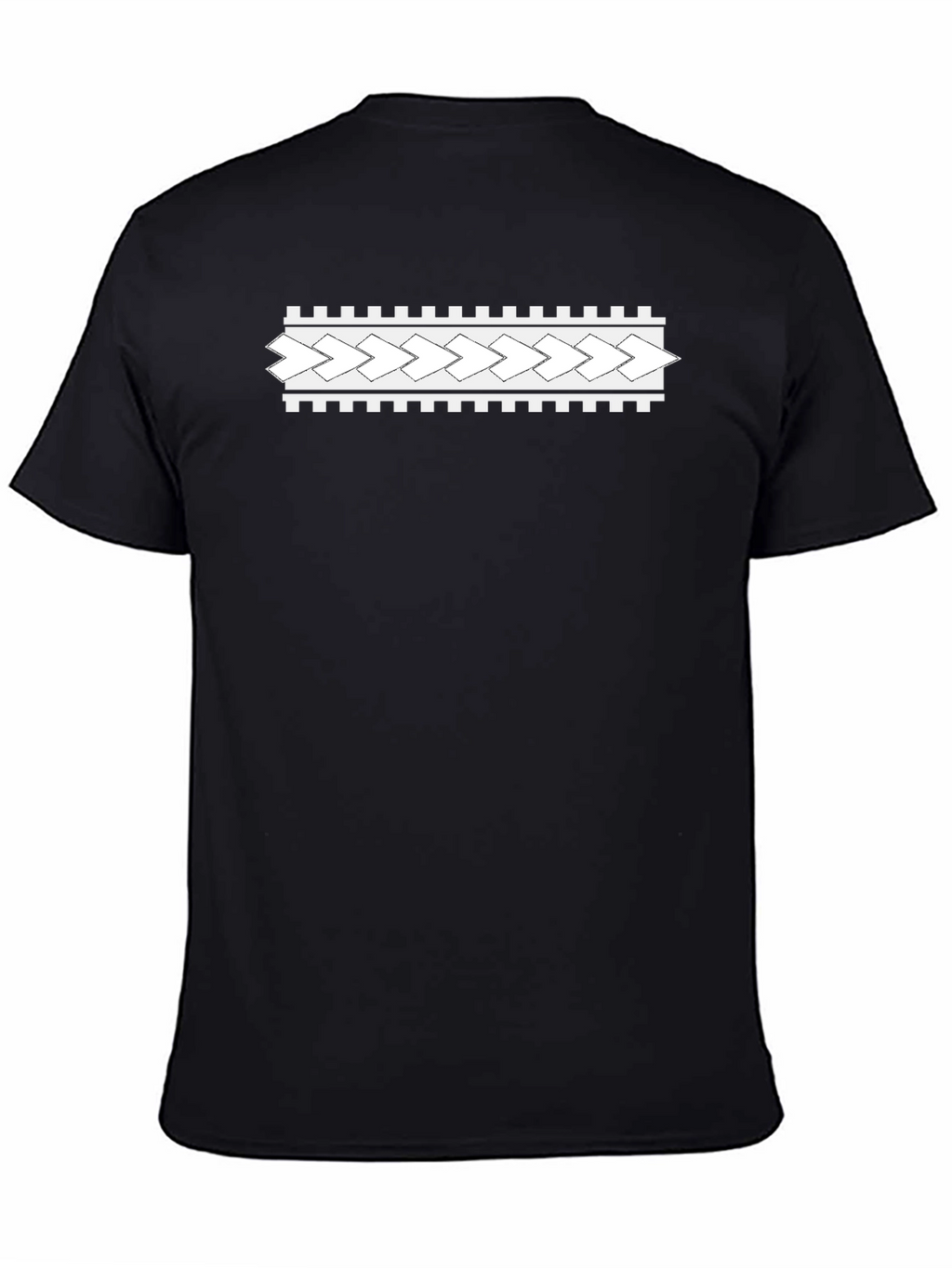 Modern Patterned Black T-Shirt