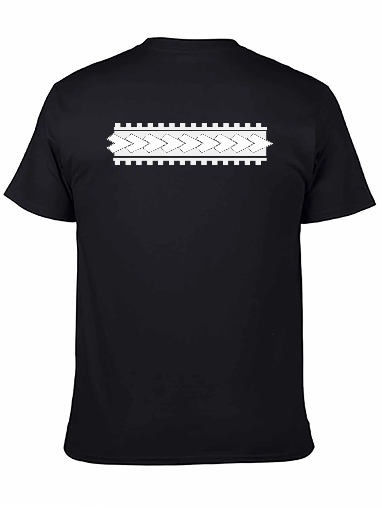 Modern Patterned Black T-Shirt