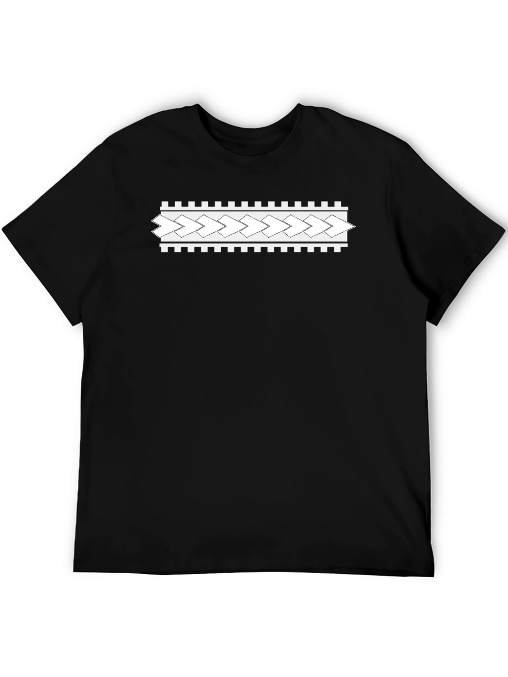 Modern Patterned Black T-Shirt