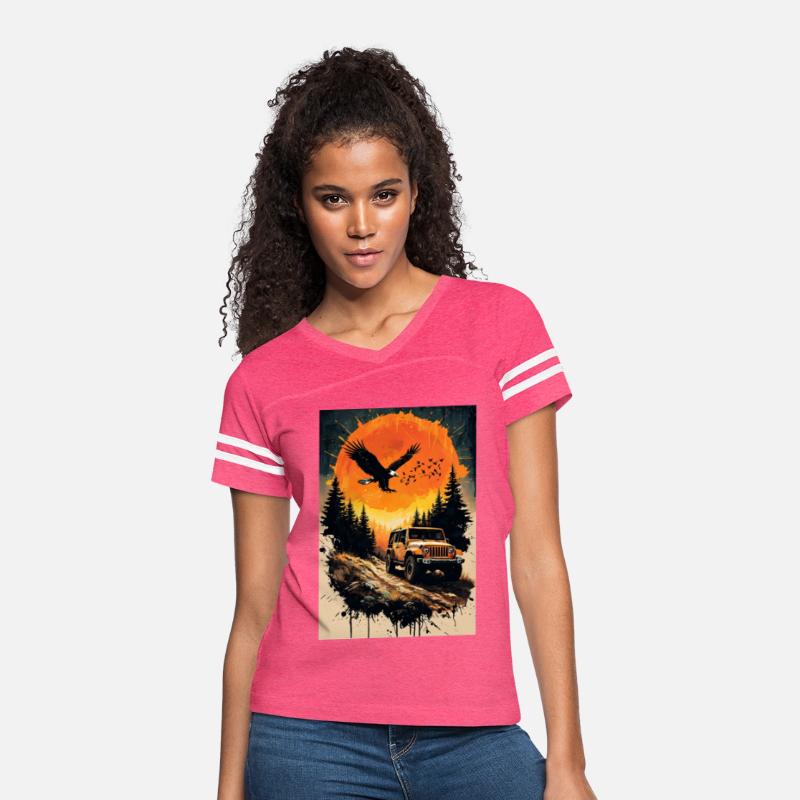 Vivid Adventure Scene with Eagle Art