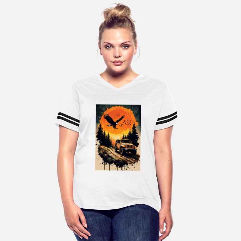 Vivid Adventure Scene with Eagle Art