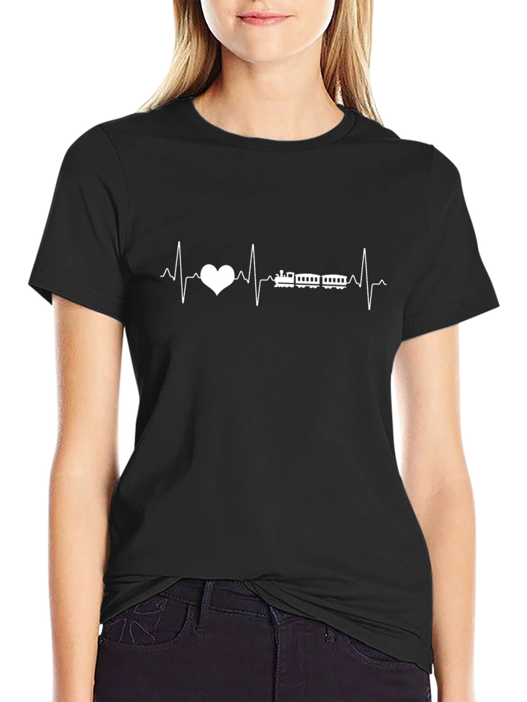 Train Heartbeat T-Shirt - Black