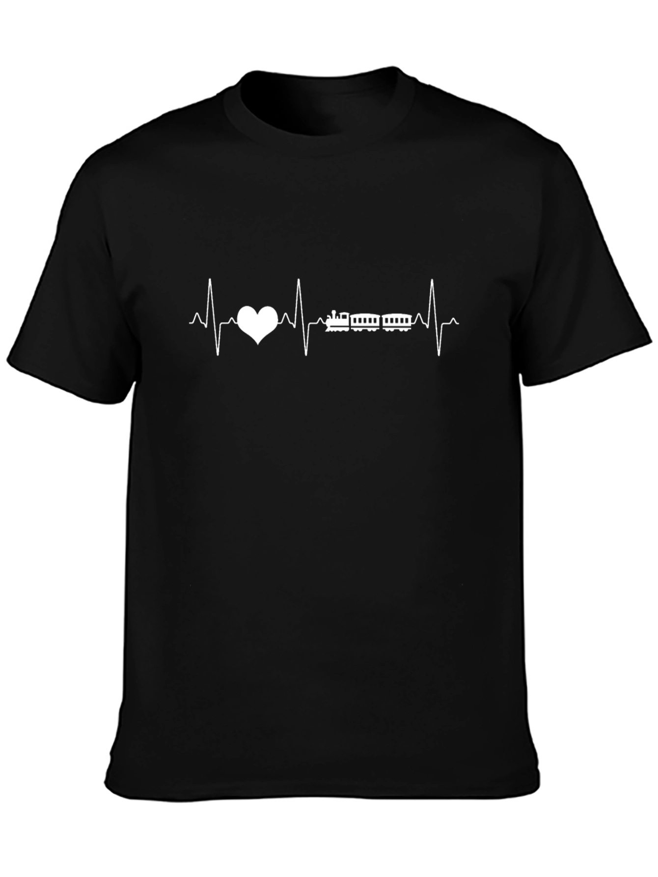 Train Heartbeat T-Shirt - Black